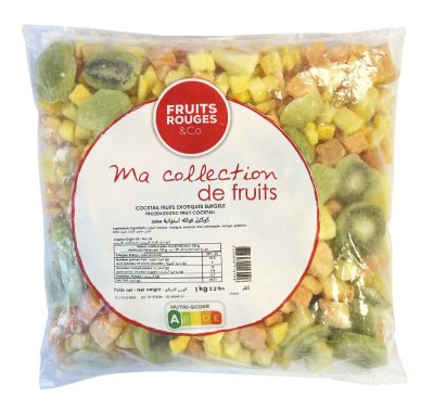 Frozen Mix Exotic Fruit With Passion Juice( Pineapple,Mango,Papaya, Kiwi) 1kg