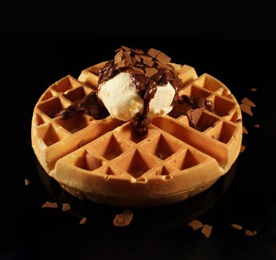 Cocoa Hazelnut Cream with Waffle